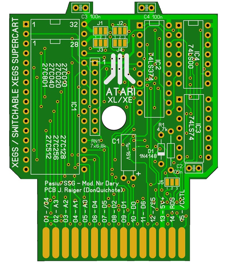 Switchable XEGS Supercart PCB Vorderseite (mod. Nir Dary).jpg